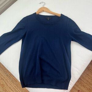 J. Crew Women's Navy Crew Neck Sweater